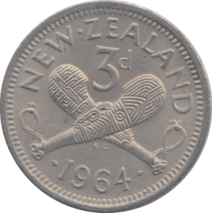 1964 NEW ZEALAND 3 PENCE ( UNC ) - WORLD COINS - Cambridgeshire Coins