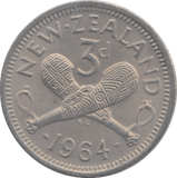 1964 NEW ZEALAND 3 PENCE ( UNC ) - WORLD COINS - Cambridgeshire Coins