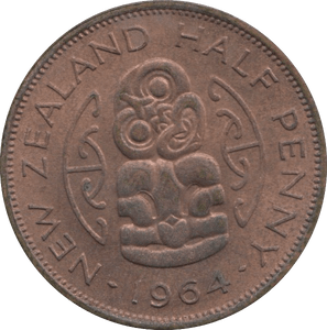 1964 NEW ZEALAND HALF PENNY ( UNC ) 2 - WORLD COINS - Cambridgeshire Coins