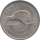 1964 NEW ZEALAND ONE FLORIN ( UNC ) 2 - WORLD COINS - Cambridgeshire Coins