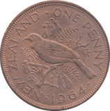 1964 NEW ZEALAND ONE PENNY ( UNC ) - WORLD COINS - Cambridgeshire Coins