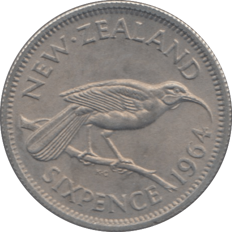 1964 NEW ZEALAND SIX PENCE ( UNC ) - WORLD COINS - Cambridgeshire Coins