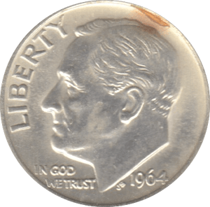 1964 SILVER 1 DIME U.S.A - SILVER WORLD COINS - Cambridgeshire Coins