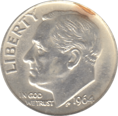1964 SILVER 1 DIME U.S.A - SILVER WORLD COINS - Cambridgeshire Coins