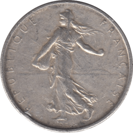 1964 SILVER 5 FRANC FRANCE - SILVER WORLD COINS - Cambridgeshire Coins