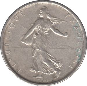 1964 SILVER 5 FRANCS FRANCE REF 4 - SILVER WORLD COINS - Cambridgeshire Coins
