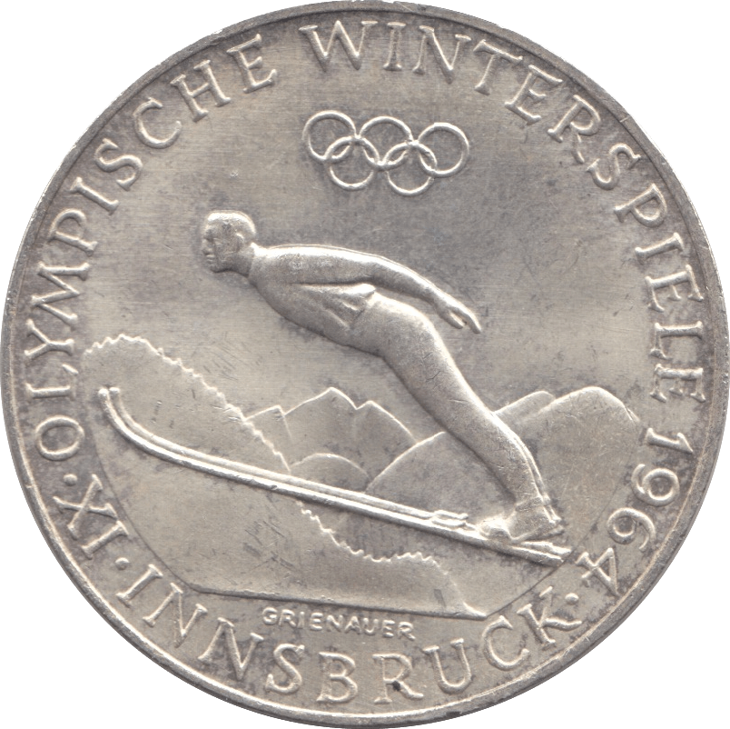 1964 SILVER 50 SCHILLING AUSTRIA - SILVER WORLD COINS - Cambridgeshire Coins
