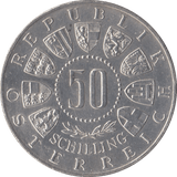 1964 SILVER 50 SCHILLING AUSTRIA - SILVER WORLD COINS - Cambridgeshire Coins