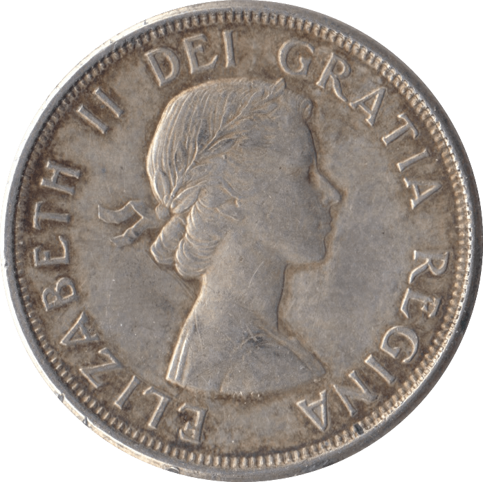 1964 SILVER FIFTY CENTS CANADA - SILVER WORLD COINS - Cambridgeshire Coins