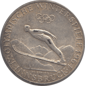 1964 SILVER FIFTY SCHILLING NETHERLANDS - SILVER WORLD COINS - Cambridgeshire Coins