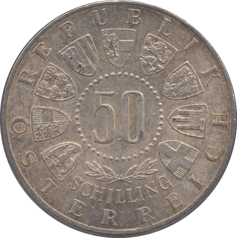 1964 SILVER FIFTY SCHILLING NETHERLANDS - SILVER WORLD COINS - Cambridgeshire Coins