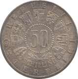 1964 SILVER FIFTY SCHILLING NETHERLANDS - SILVER WORLD COINS - Cambridgeshire Coins
