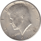 1964 SILVER HALF DOLLAR USA B - WORLD SILVER COINS - Cambridgeshire Coins