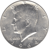 1964 SILVER HALF DOLLAR USA C - WORLD SILVER COINS - Cambridgeshire Coins