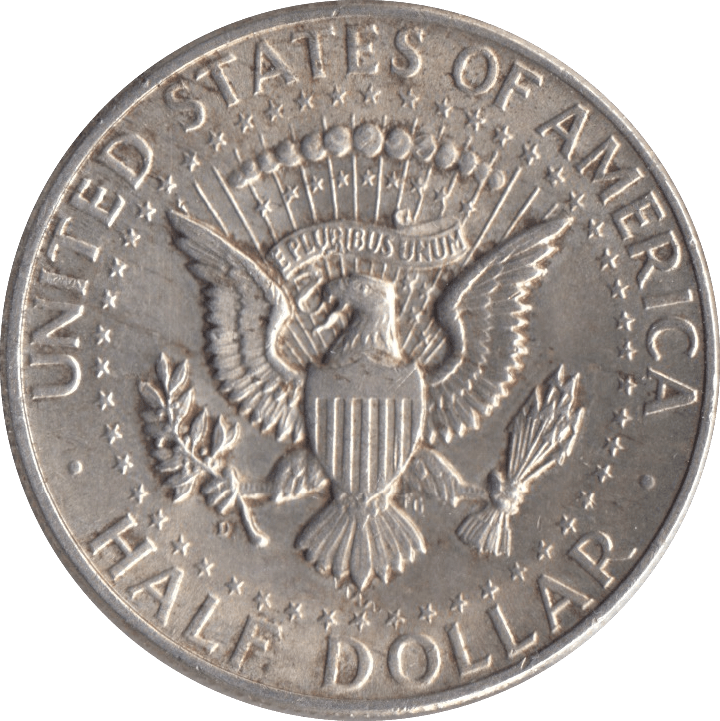 1964 SILVER HALF DOLLAR USA ( DENVER ) - SILVER WORLD COINS - Cambridgeshire Coins