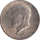 1964 SILVER HALF DOLLAR USA - SILVER WORLD COINS - Cambridgeshire Coins