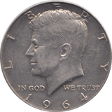 1964 SILVER HALF DOLLAR USA - SILVER WORLD COINS - Cambridgeshire Coins