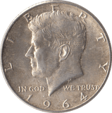 1964 SILVER HALF DOLLAR USA - SILVER WORLD COINS - Cambridgeshire Coins
