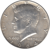 1964 SILVER HALF DOLLAR USA - SILVER WORLD COINS - Cambridgeshire Coins