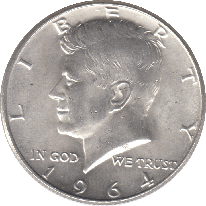 1964 SILVER HALF DOLLAR USA - SILVER WORLD COINS - Cambridgeshire Coins