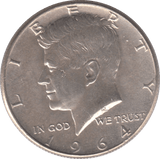 1964 SILVER HALF DOLLAR USA - SILVER WORLD COINS - Cambridgeshire Coins