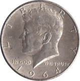 1964 SILVER HALF DOLLAR USA - SILVER WORLD COINS - Cambridgeshire Coins