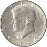 1964 SILVER HALF DOLLAR USA - SILVER WORLD COINS - Cambridgeshire Coins