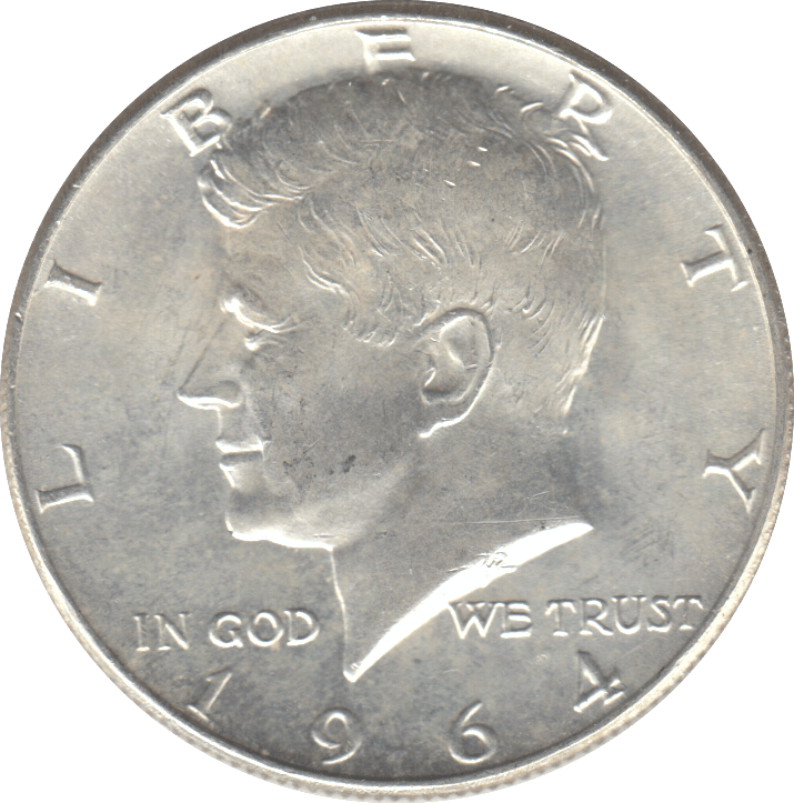 1964 SILVER HALF DOLLAR USA - SILVER WORLD COINS - Cambridgeshire Coins