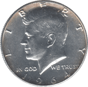 1964 SILVER HALF DOLLAR USA - WORLD SILVER COINS - Cambridgeshire Coins