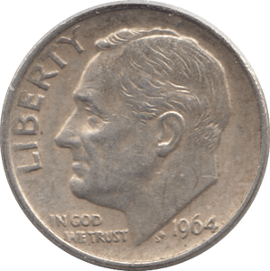 1964 SILVER ONE DIME USA - SILVER WORLD COINS - Cambridgeshire Coins