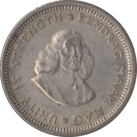 1964 SOUTH AFRICA SILVER 5 CENTS - SILVER WORLD COINS - Cambridgeshire Coins