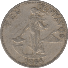 1964 TEN CENTAVOS PHILIPPINES - WORLD COINS - Cambridgeshire Coins