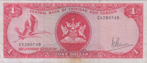 1964 TRINIDAD AND TOBAGO 1 DOLLAR BANKNOTE REF 1425 - World Banknotes - Cambridgeshire Coins