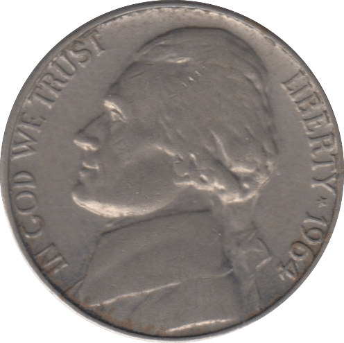 1964 USA 5 CENTS - WORLD COINS - Cambridgeshire Coins