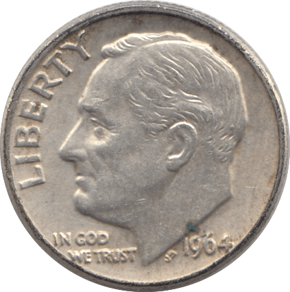 1964 USA SILVER DIME DENVER MINT - SILVER WORLD COINS - Cambridgeshire Coins