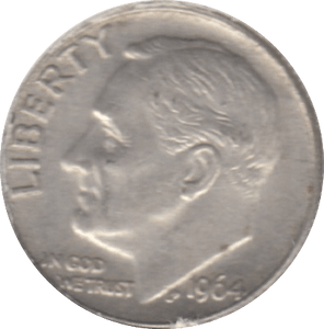 1964 USA SILVER DIME - SILVER WORLD COINS - Cambridgeshire Coins