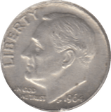 1964 USA SILVER DIME - SILVER WORLD COINS - Cambridgeshire Coins