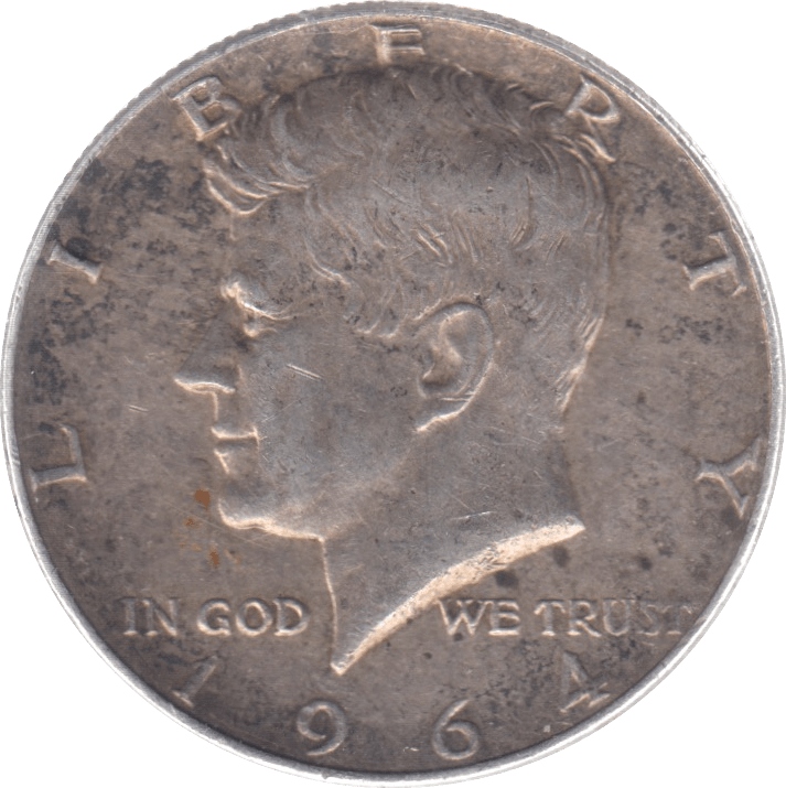 1964 USA SILVER HALF DOLLAR 5 - SILVER WORLD COINS - Cambridgeshire Coins