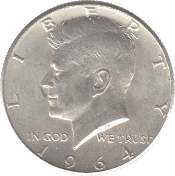 1964 USA SILVER HALF DOLLAR D - WORLD SILVER COINS - Cambridgeshire Coins