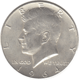 1964 USA SILVER HALF DOLLAR D - WORLD SILVER COINS - Cambridgeshire Coins