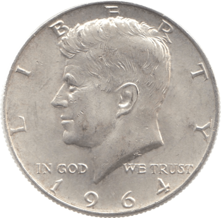 1964 USA SILVER HALF DOLLAR E - WORLD SILVER COINS - Cambridgeshire Coins
