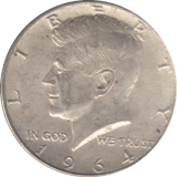1964 USA SILVER HALF DOLLAR - SILVER WORLD COINS - Cambridgeshire Coins