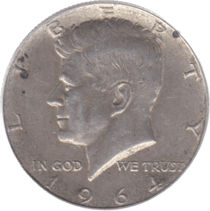 1964 USA SILVER HALF DOLLAR - SILVER WORLD COINS - Cambridgeshire Coins