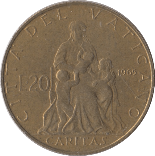 1965 20 LIRE VATICAN CITY - WORLD COINS - Cambridgeshire Coins