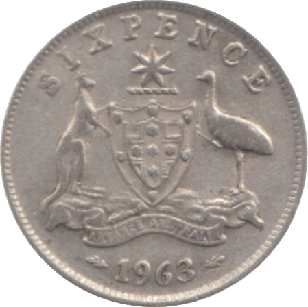1965 AUSTRALIA SILVER SIXPENCE - SILVER WORLD COINS - Cambridgeshire Coins