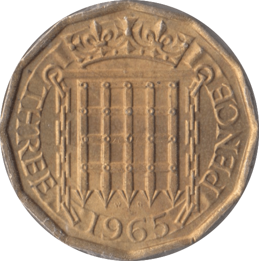 1965 BRASS THREEPENCE ( BU ) - Threepence - Cambridgeshire Coins
