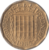 1965 BRASS THREEPENCE ( BU ) - Threepence - Cambridgeshire Coins