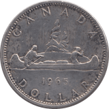 1965 CANADA SILVER ONE DOLLAR - SILVER WORLD COINS - Cambridgeshire Coins