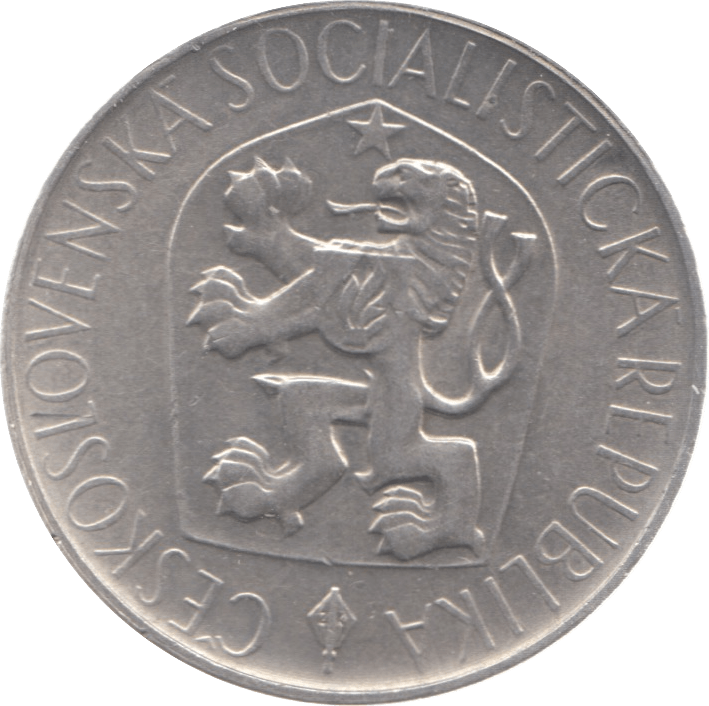 1965 CZECHOSLOVAKIA SILVER 10 KORUN - SILVER WORLD COINS - Cambridgeshire Coins