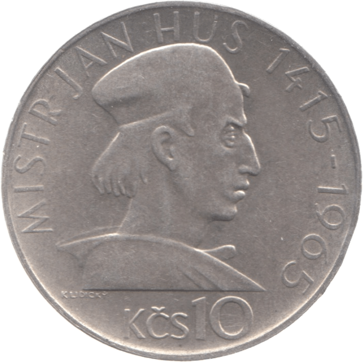 1965 CZECHOSLOVAKIA SILVER 10 KORUN - SILVER WORLD COINS - Cambridgeshire Coins